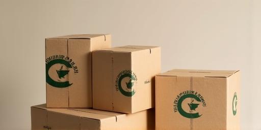 リサイクル紙で梱包されたFuchi Enの製品ボックス